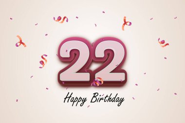 22 mutlu doğum günü tebrik kartı tasarımı