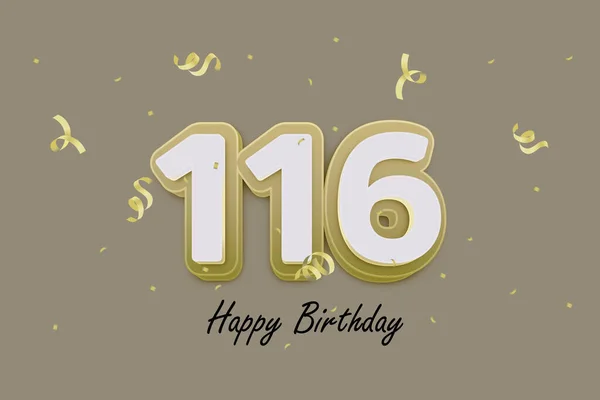 116 Buon Compleanno Disegno Biglietto Auguri — Foto Stock
