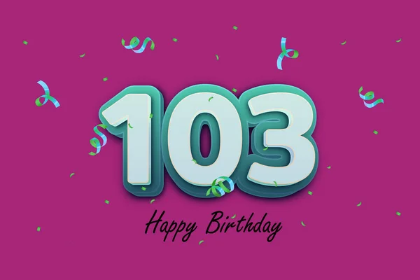 103 Feliz Cumpleaños Tarjeta Felicitación Diseño —  Fotos de Stock