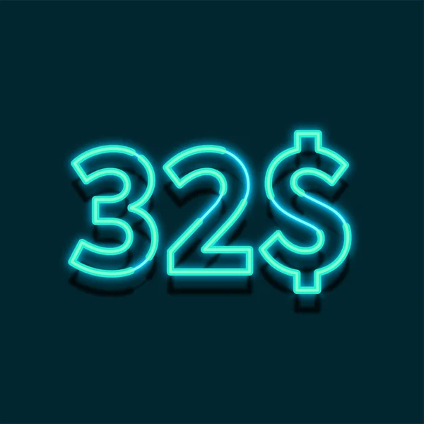 Neon Light Price Illustrazione Vendita Dettaglio — Foto Stock