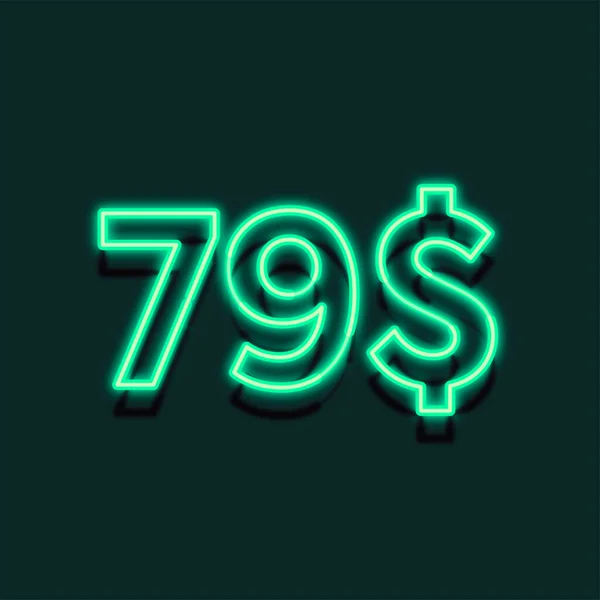 Neon Light Price Ilustração Para Varejo — Fotografia de Stock