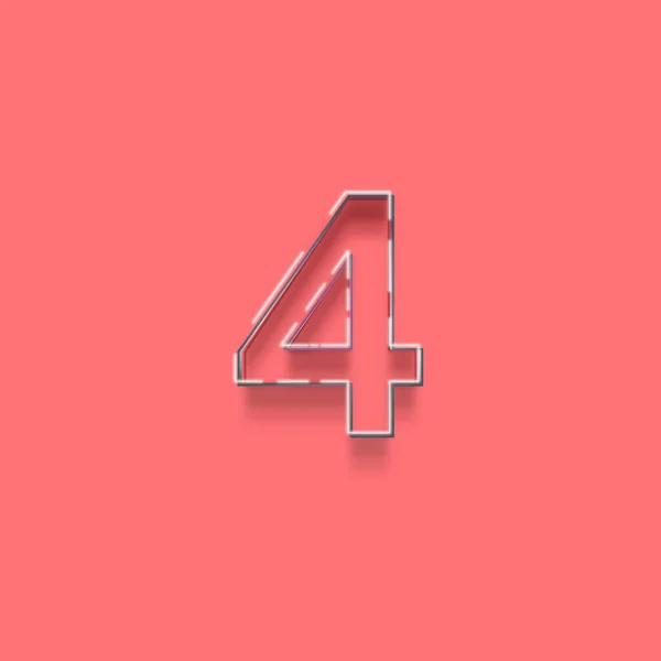 ピンクの背景に3D数字のイラスト — ストック写真