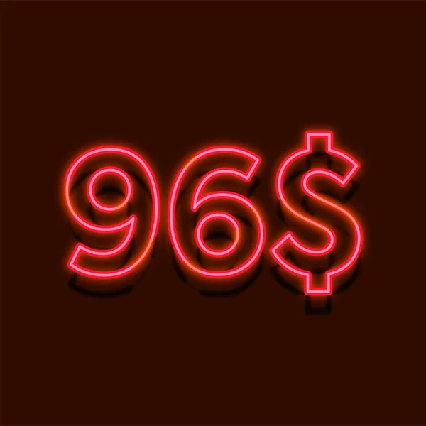 Neon Light Price Ilustração Para Varejo — Fotografia de Stock