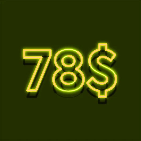 Neon Light Price Illustrazione Vendita Dettaglio — Foto Stock