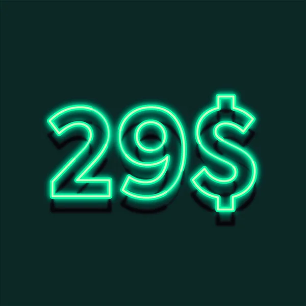 Neon Light Price Illustration Retail — Stock Photo, Image