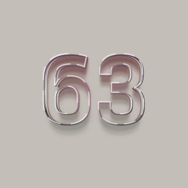 Illustration Number Gray Background — Stock Photo, Image