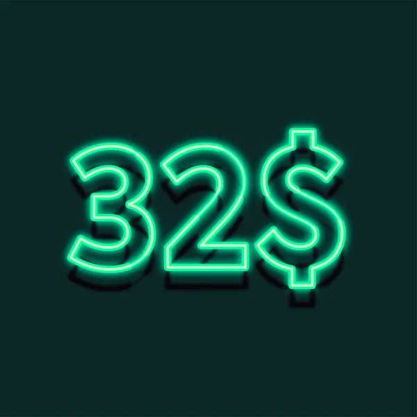 Neon Light Price Illustrazione Vendita Dettaglio — Foto Stock