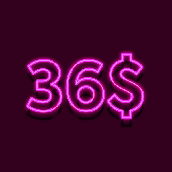 Neon Light Price Ilustração Para Varejo — Fotografia de Stock