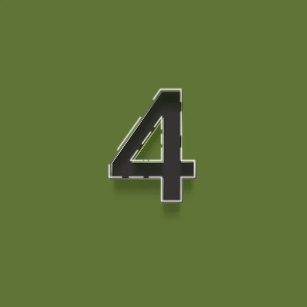 緑の背景に3D番号のイラスト — ストック写真