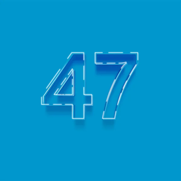 Abbildung Der Zahl Auf Blauem Hintergrund — Stockfoto