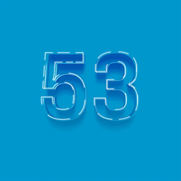 Illustration Number Blue Background — Stock Photo, Image