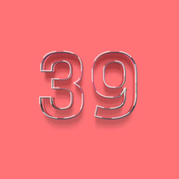 Ilustrație Numărului Fundal Roz — Fotografie, imagine de stoc