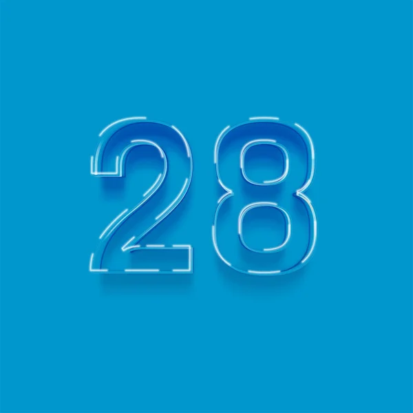 Illustration Number Blue Background — Stock Photo, Image