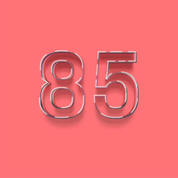 Illustration Number Pink Background — Stock Photo, Image