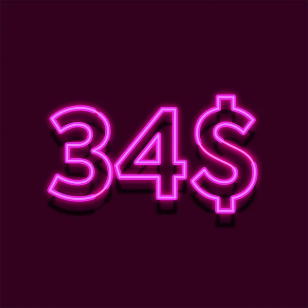 Neon Light Price Illustration Retail — Stock Photo, Image