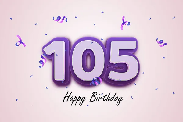 105 Happy Birthday Greeting Card Design — Stock Photo, Image