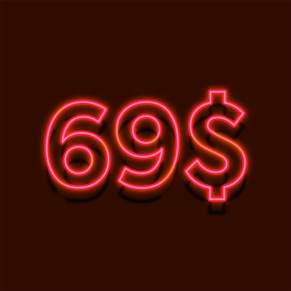 Neon Light Price Illustration Retail — Stock Photo, Image