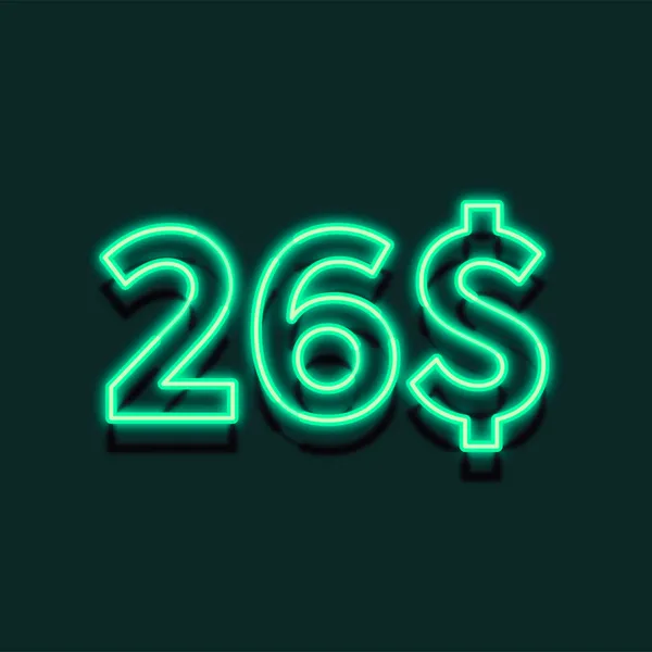 Neon Light Price Illustration Retail — Stock Photo, Image