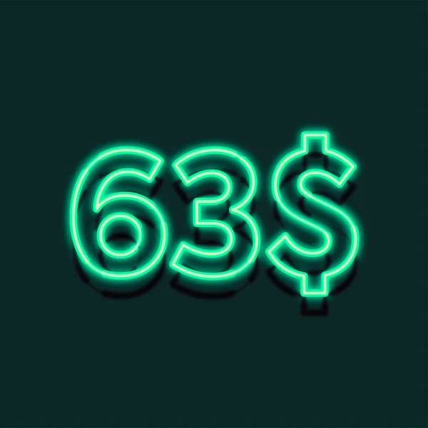 Neon Light Price Illustrazione Vendita Dettaglio — Foto Stock