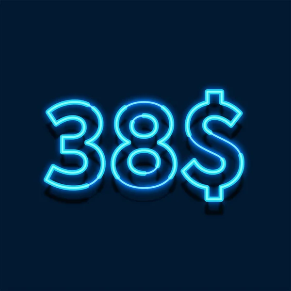 Neon Light Price Illustrazione Vendita Dettaglio — Foto Stock