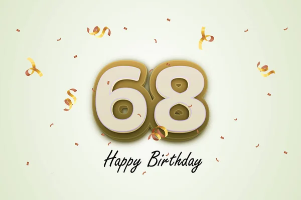 68お誕生日おめでとうカードデザイン — ストック写真