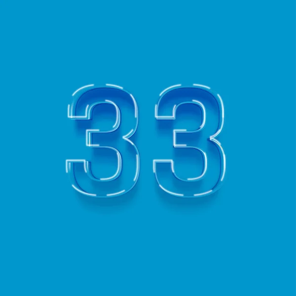 Απεικόνιση Του Αριθμό Μπλε Φόντο — Φωτογραφία Αρχείου