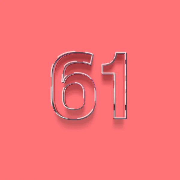 Illustration Number Pink Background — Stock Photo, Image