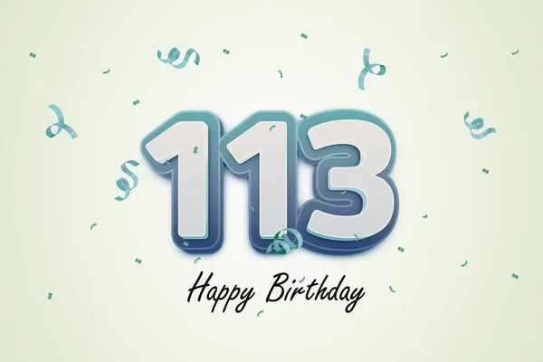 113 Buon Compleanno Disegno Biglietto Auguri — Foto Stock