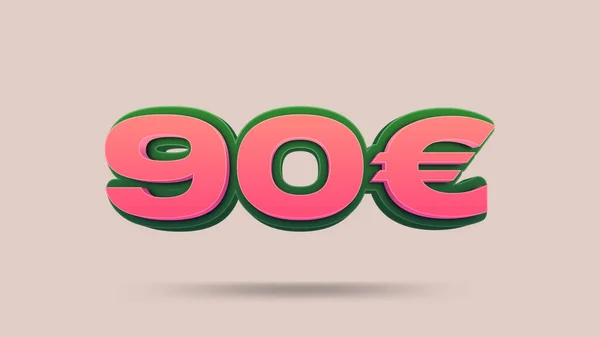 Euros Etiqueta Preço Ilustração Para Venda Retalho — Fotografia de Stock