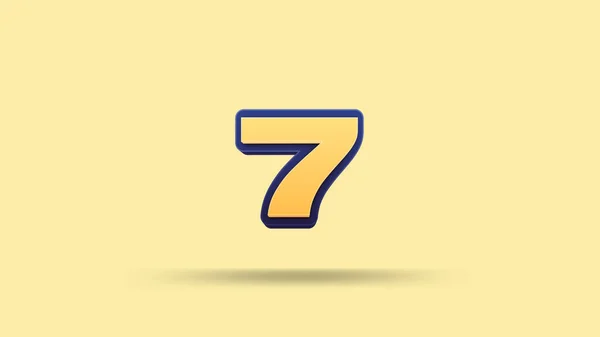 Number Illustration Yellow Background — Stock Photo, Image