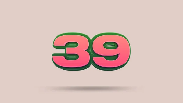 Number Picture Beige Background — 图库照片