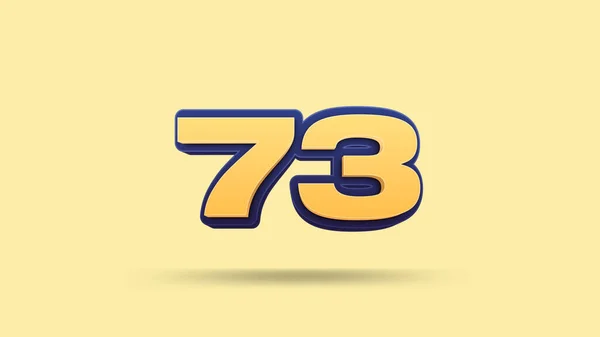 Number Illustration Yellow Background — Stock Photo, Image