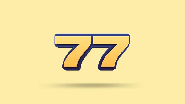 Number Illustration Yellow Background — Stock Photo, Image