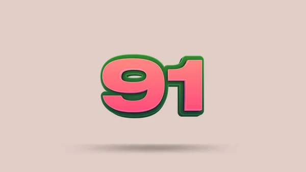 Number Illustration Beige Background — Stock Photo, Image