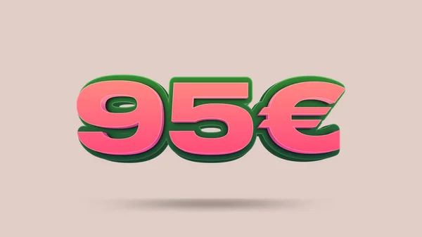 Euro Price Tag Illustration Retail — Stock Photo, Image