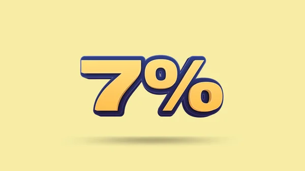 Percent Illustration Yellow Background — Stock Photo, Image