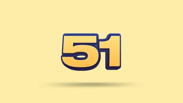 Numero Illustrazione Sfondo Giallo — Foto Stock