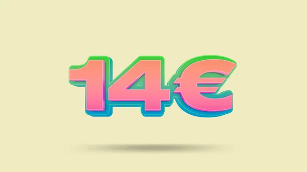 14ユーロ価格タグ 小売のためのイラスト — ストック写真