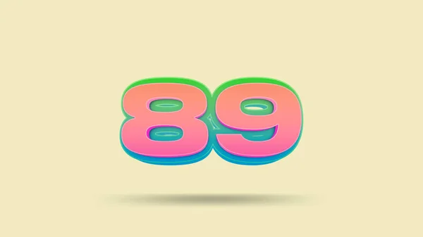 Kolorowe Numer Ilustracja Beżowym Tle — Zdjęcie stockowe