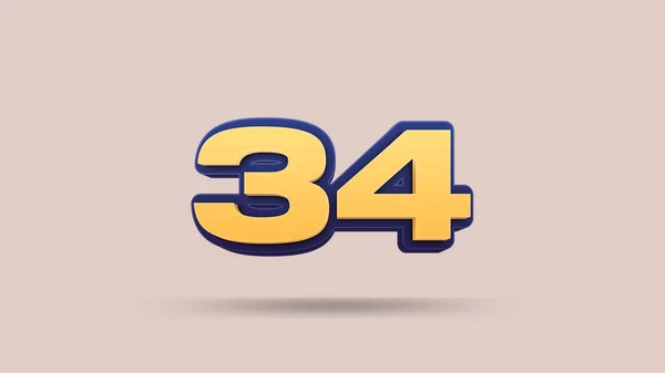 Number Illustration Beige Background — Stock Photo, Image