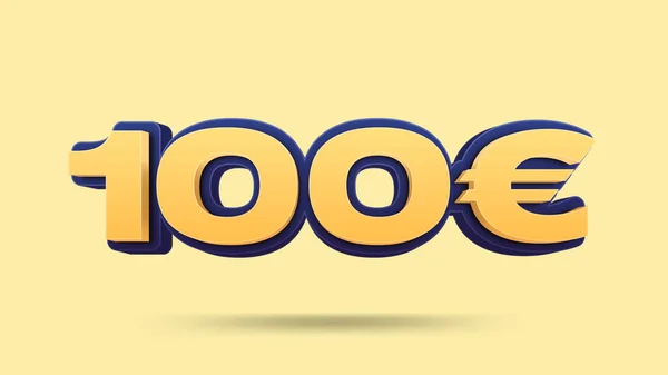 100 Euro Cenovka Ilustrace Pro Maloobchod — Stock fotografie