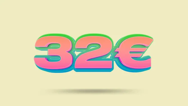 Etiqueta Preço Euro Ilustração Para Retalho — Fotografia de Stock