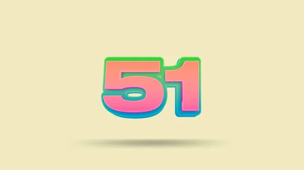Colorful Number Illustration Beige Background — Stock Photo, Image
