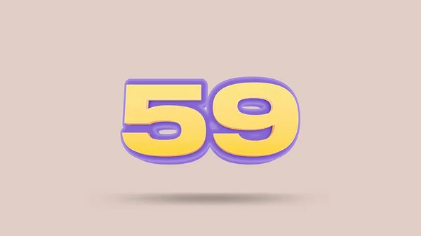 Number Picture Beige Background — 图库照片