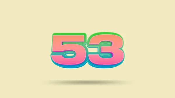 Colorful Number Illustration Beige Background — Stock Photo, Image