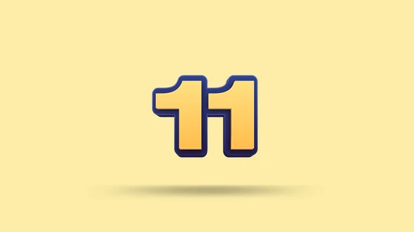 Number Illustration Yellow Background — Stock Photo, Image