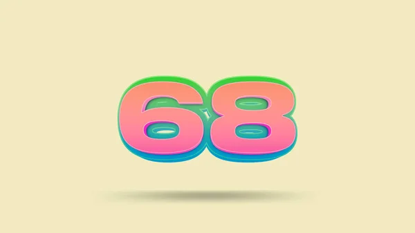 Colorful Number Illustration Beige Background — Stock Photo, Image