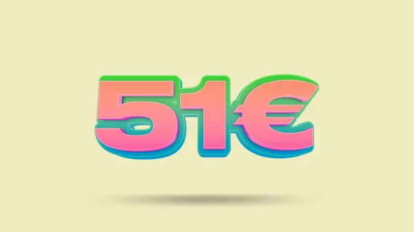 51ユーロ価格タグ 小売のためのイラスト — ストック写真