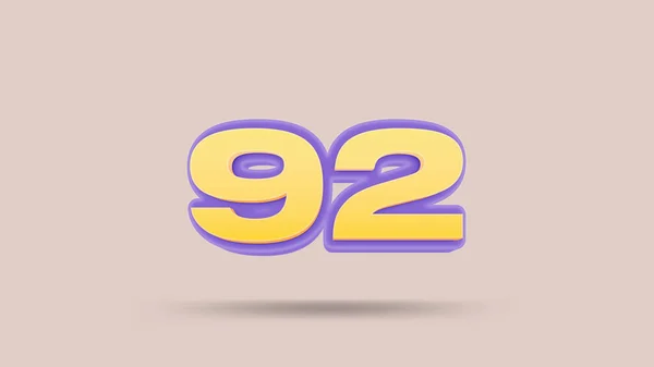 Number Illustration Beige Background — Stock Photo, Image