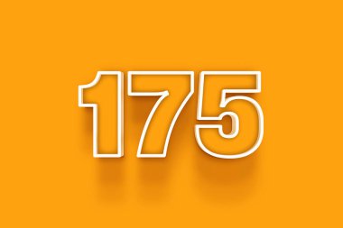 Turuncu arkaplanda 3d 175 numara